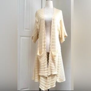 Guinevere Anthropologie Butter Yellow Cream Cardigan Large